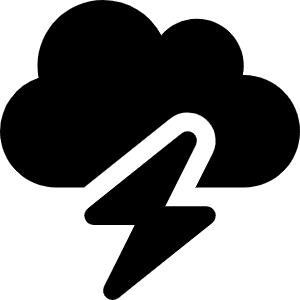 Cloud Bolt Icon from Font Awesome Solid Set