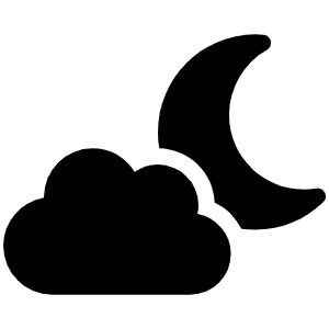 Cloud Moon Icon from Font Awesome Solid Set