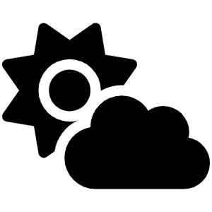 Cloud Sun Icon from Font Awesome Solid Set