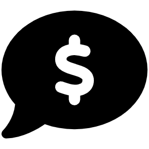Comment Dollar Icon from Font Awesome Solid Set