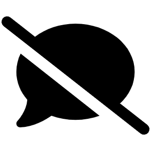 Comment Slash Icon from Font Awesome Solid Set