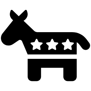 Democrat Icon from Font Awesome Solid Set