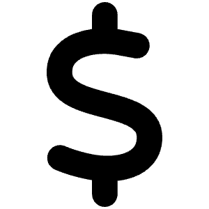 Dollar Sign Icon from Font Awesome Solid Set