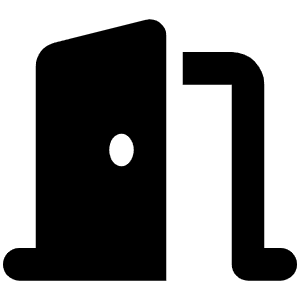 Door Open Icon from Font Awesome Solid Set