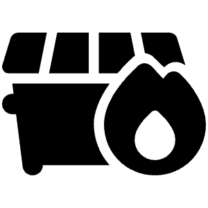 Dumpster Fire Icon from Font Awesome Solid Set