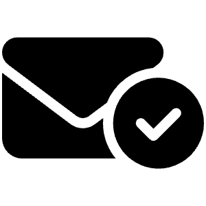 Envelope Circle Check Icon from Font Awesome Solid Set