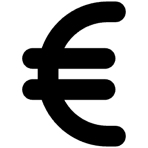 Euro Sign Icon from Font Awesome Solid Set