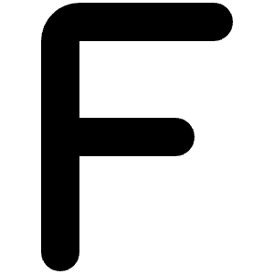 F Icon from Font Awesome Solid Set
