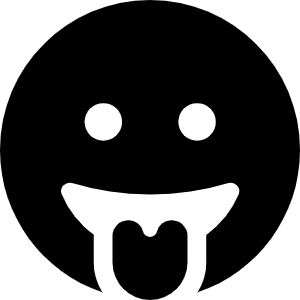Face Grin Tongue Icon from Font Awesome Solid Set