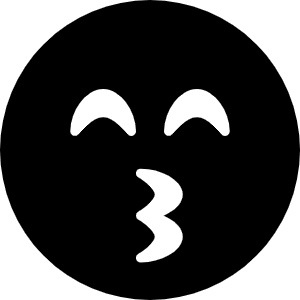 Face Kiss Beam Icon from Font Awesome Solid Set
