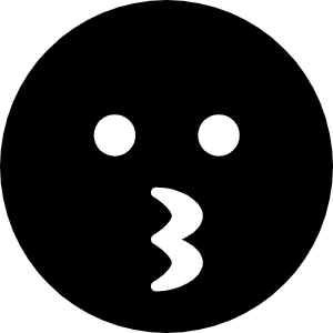 Face Kiss Icon from Font Awesome Solid Set