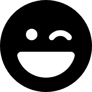 Face Laugh Wink Icon from Font Awesome Solid Set