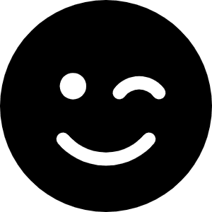 Face Smile Wink Icon from Font Awesome Solid Set