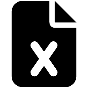 File Excel Icon from Font Awesome Solid Set