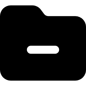 Folder Minus Icon from Font Awesome Solid Set