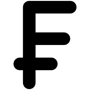 Franc Sign Icon from Font Awesome Solid Set