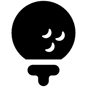 Golf Ball Tee Icon from Font Awesome Solid Set