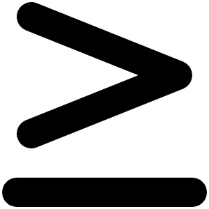 Greater Than Equal Icon from Font Awesome Solid Set