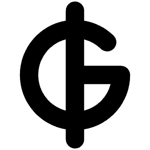 Guarani Sign Icon from Font Awesome Solid Set