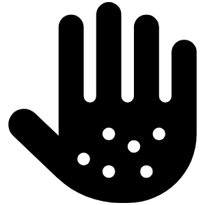 Hand Dots Icon from Font Awesome Solid Set