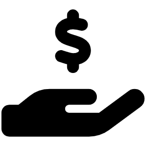 Hand Holding Dollar Icon from Font Awesome Solid Set