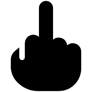 Hand Middle Finger Icon from Font Awesome Solid Set