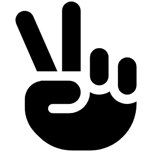 Hand Peace Icon from Font Awesome Solid Set