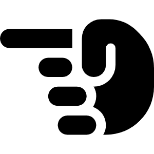 Hand Point Left Icon from Font Awesome Solid Set