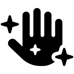 Hand Sparkles Icon from Font Awesome Solid Set