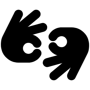 Hands Asl Interpreting Icon from Font Awesome Solid Set