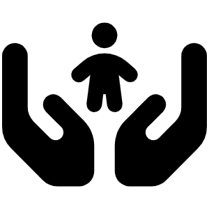 Hands Holding Child Icon from Font Awesome Solid Set