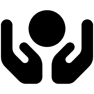 Hands Holding Circle Icon from Font Awesome Solid Set