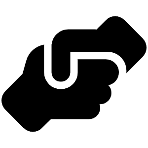 Handshake Angle Icon from Font Awesome Solid Set
