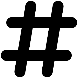 Hashtag Icon from Font Awesome Solid Set