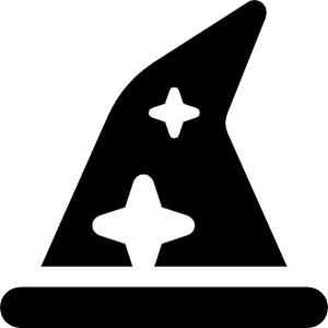 Hat Wizard Icon from Font Awesome Solid Set