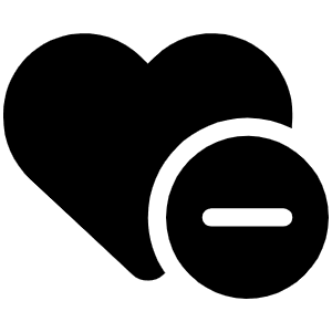 Heart Circle Minus Icon from Font Awesome Solid Set
