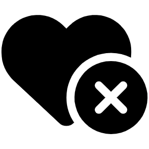 Heart Circle Xmark Icon from Font Awesome Solid Set