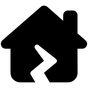 House Chimney Crack Icon from Font Awesome Solid Set