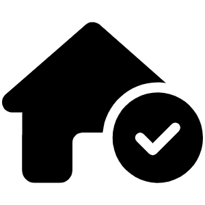 House Circle Check Icon from Font Awesome Solid Set