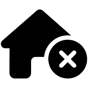 House Circle Xmark Icon from Font Awesome Solid Set
