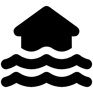 House Flood Water Icon from Font Awesome Solid Set