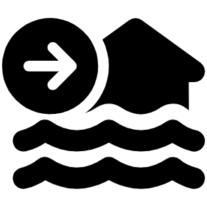 House Flood Water Circle Arrow Right Icon from Font Awesome Solid Set