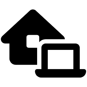 House Laptop Icon from Font Awesome Solid Set