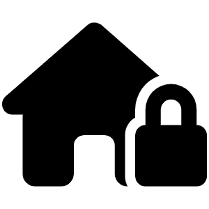 House Lock Icon from Font Awesome Solid Set
