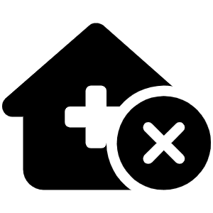 House Medical Circle Xmark Icon from Font Awesome Solid Set