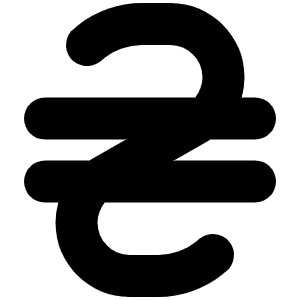 Hryvnia Sign Icon from Font Awesome Solid Set