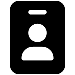 Id Badge Icon from Font Awesome Solid Set
