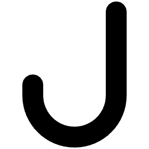 J Icon from Font Awesome Solid Set
