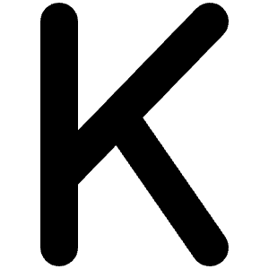 K Icon from Font Awesome Solid Set