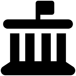 Landmark Flag Icon from Font Awesome Solid Set